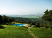 The view of the pool and the Trasimeno Lake